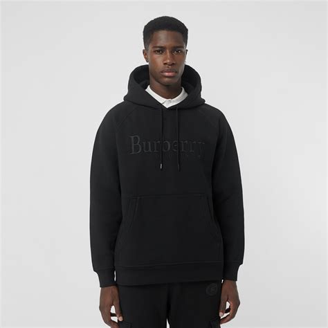 embroidered logo jersey hoodie burberry|burberry men's sweatshirts.